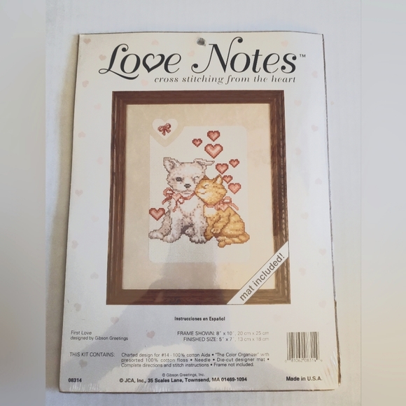 First Love Counted Cross Stitch Kit Puppy Kitten NEW - Picture 1 of 7